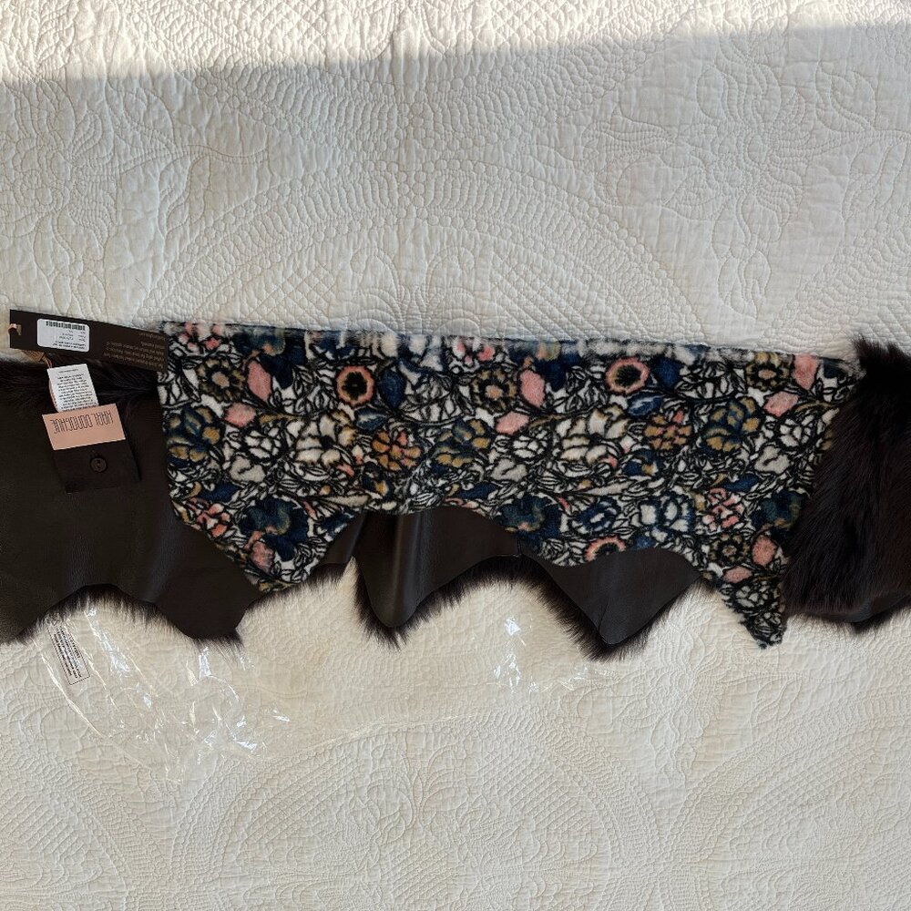 NWT Karl Donoghue shearling and velvet scarf - Picture 10 of 10